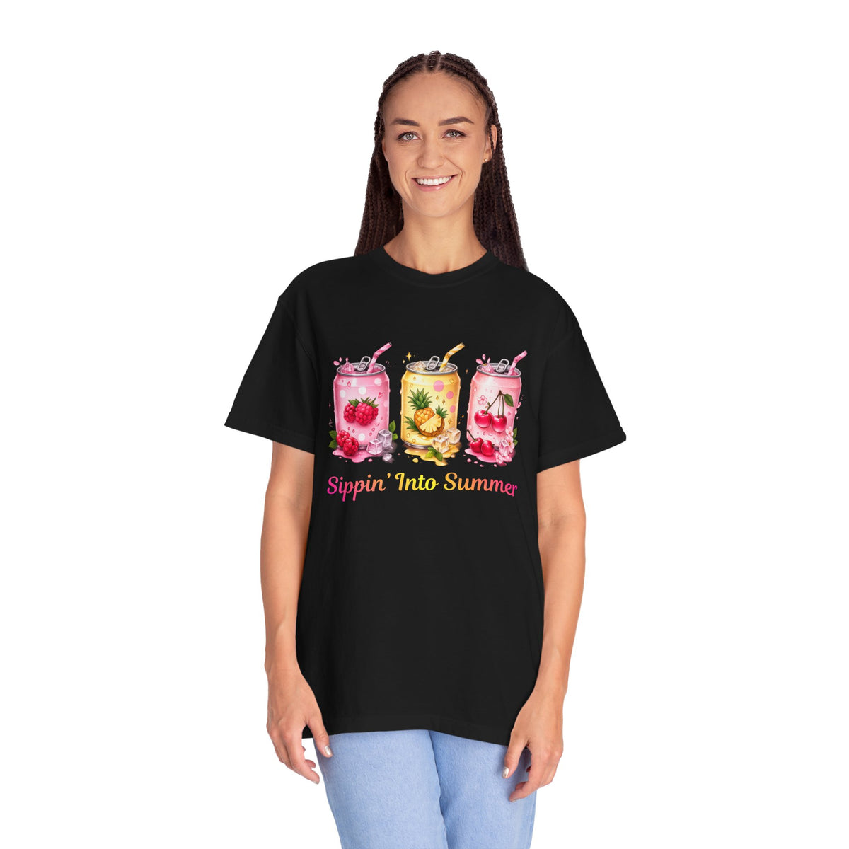 Sippin' Into Summer Fruit Soda Graphic T-Shirt