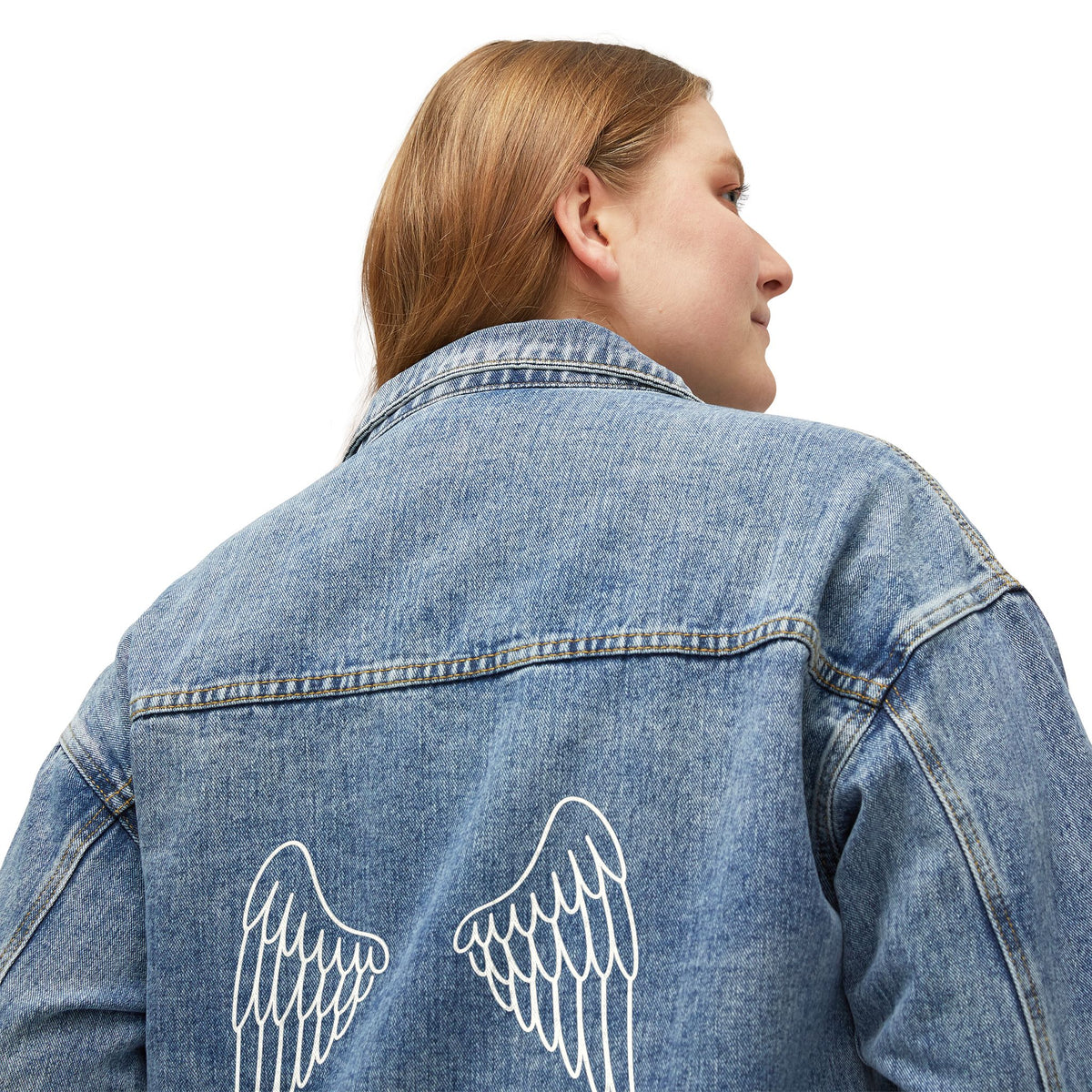 Women's Denim Jacket - Angel's Wings