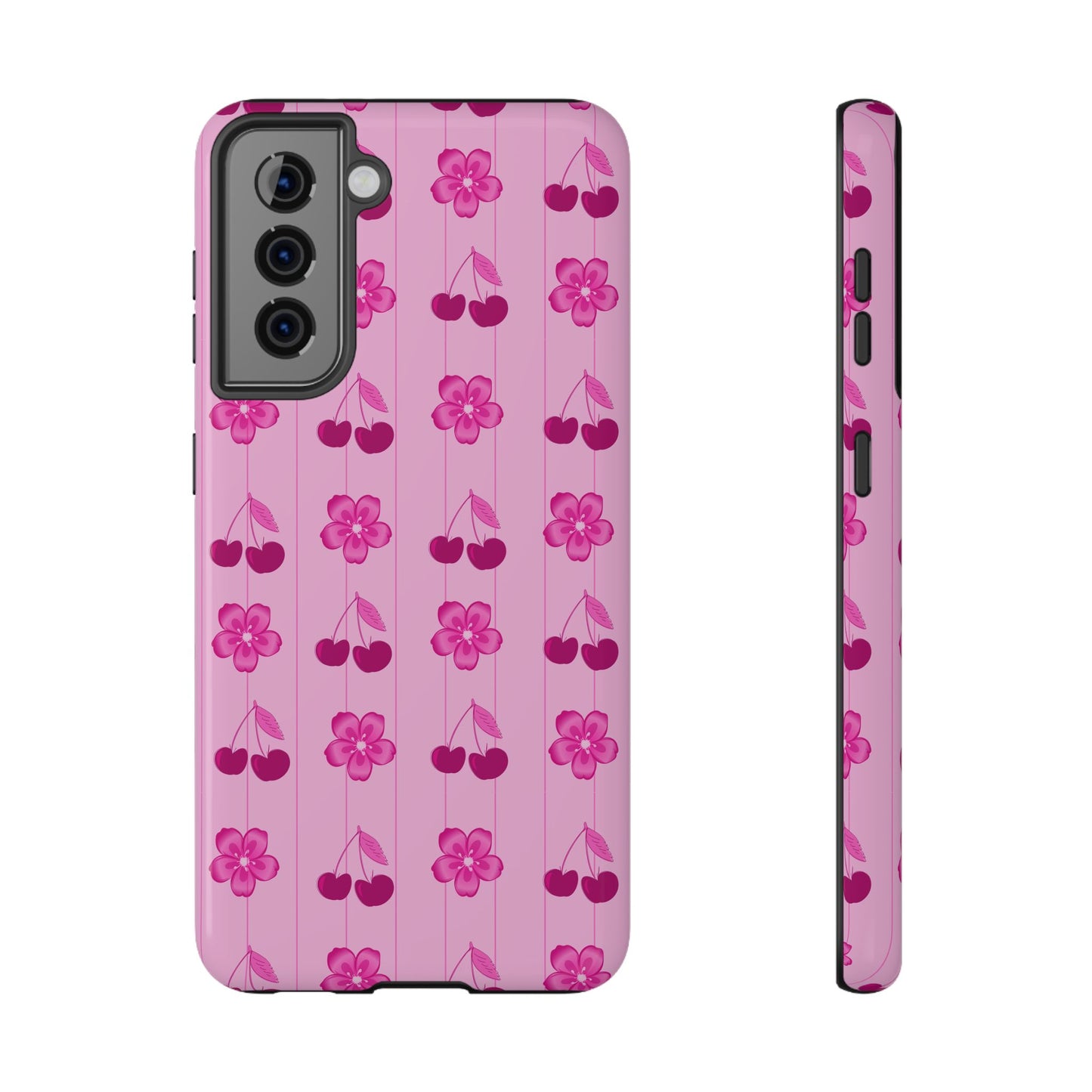 Pink Floral Cherry Tough Samsung Case