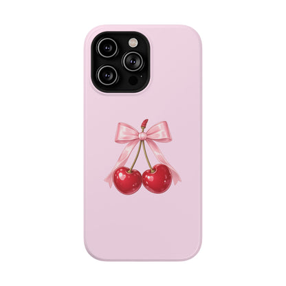 Cherry Bow Charm iPhone Case
