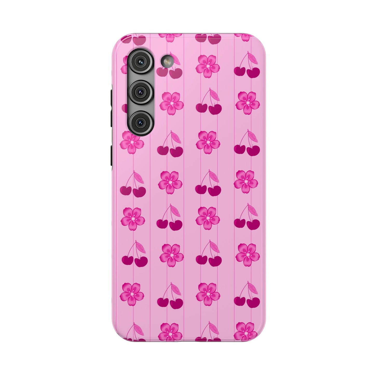 Pink Floral Cherry Tough Samsung Case