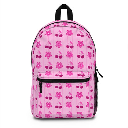 Floral Cherry Pink Backpack