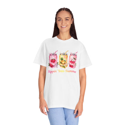Sippin' Into Summer Fruit Soda Graphic T-Shirt
