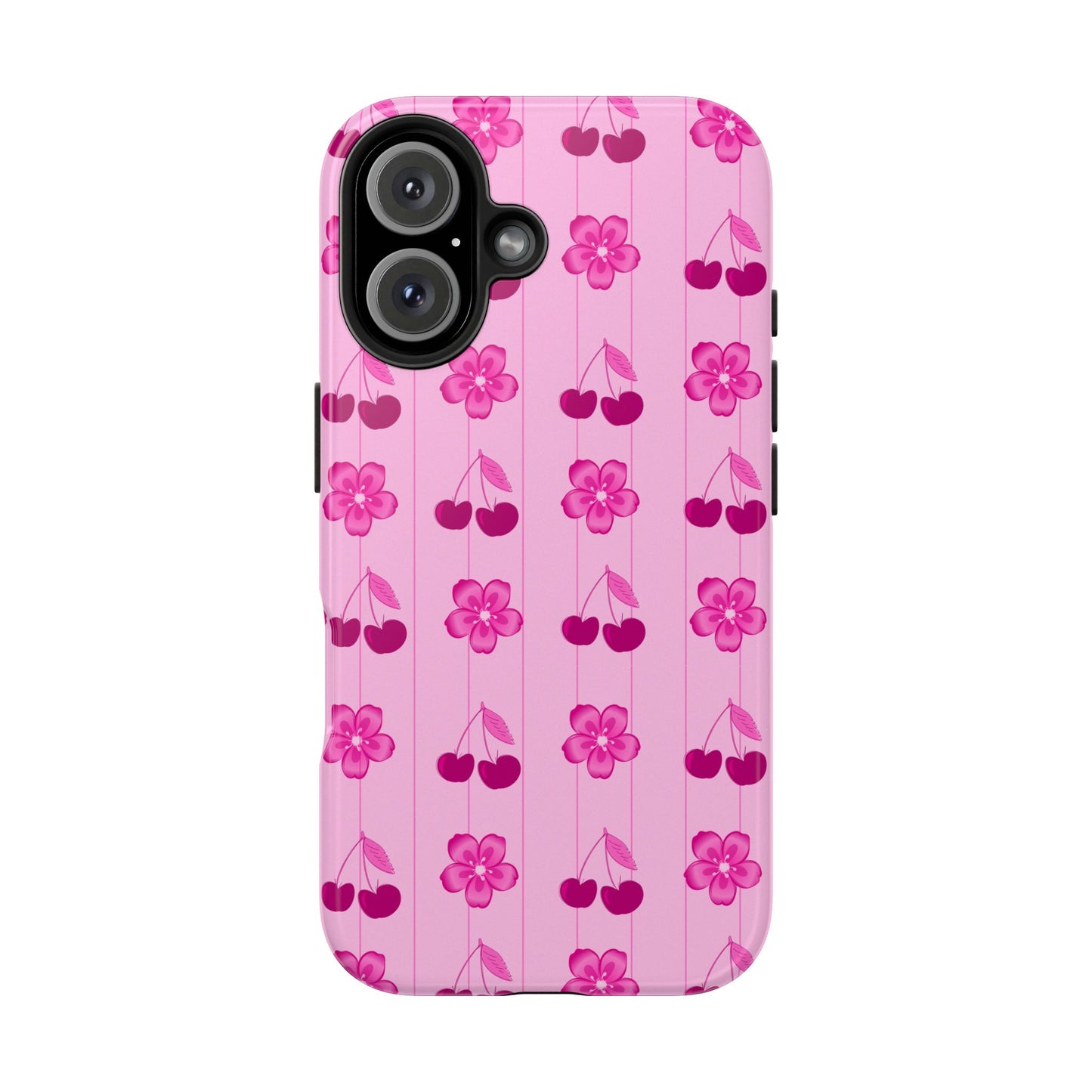 Pink Floral Cherry Tough iPhone Case