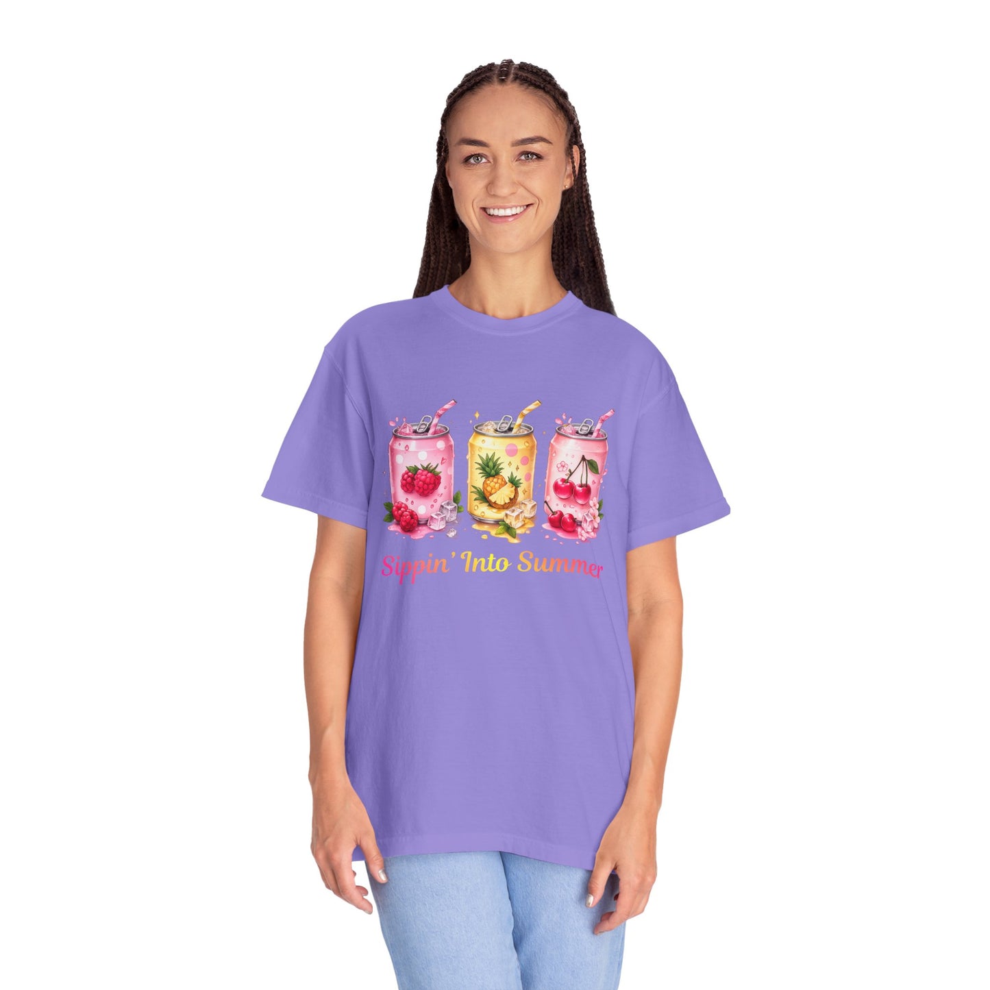 Sippin' Into Summer Fruit Soda Graphic T-Shirt