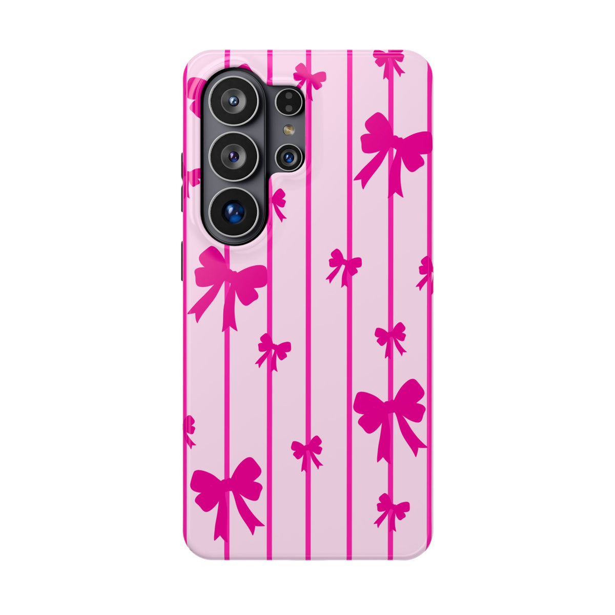 Pink Bow Samsung Case - Impact-Resistant Phone Cover