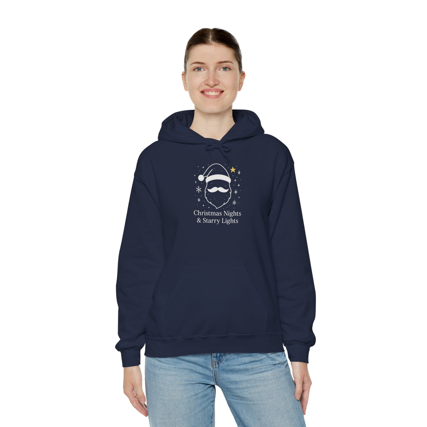 Starry Santa Hoodie Sweatshirt - Festive Holiday Christmas Clothing