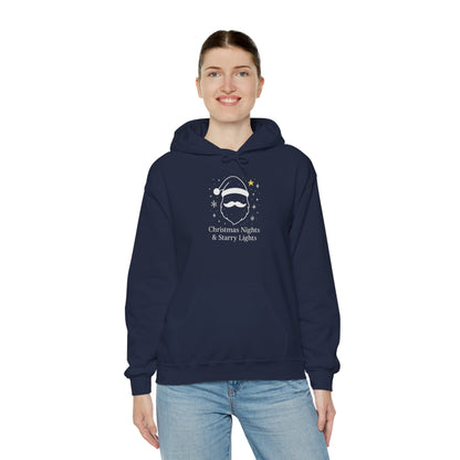 Starry Santa Hoodie Sweatshirt - Festive Holiday Christmas Clothing