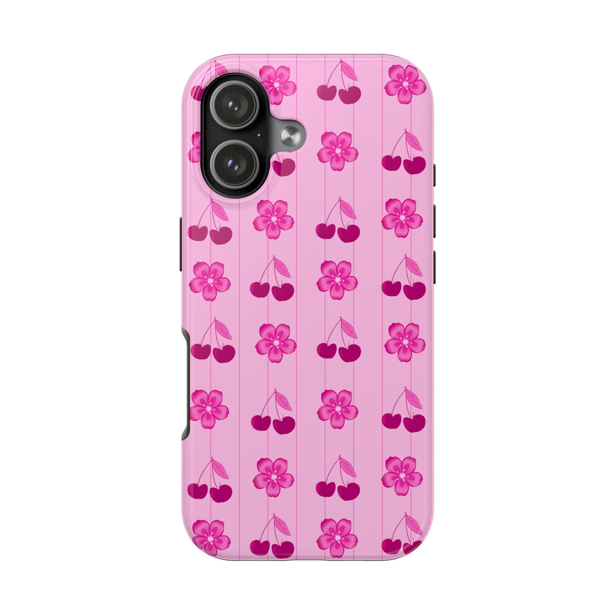 Pink Floral Cherry Tough iPhone Case