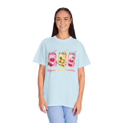Sippin' Into Summer Fruit Soda Graphic T-Shirt