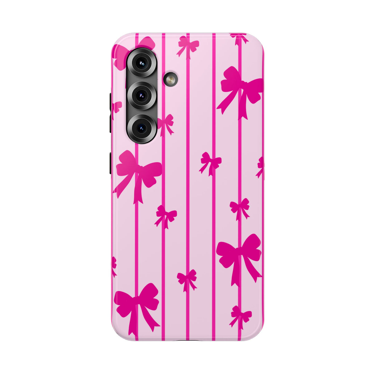 Pink Bow Samsung Case - Impact-Resistant Phone Cover