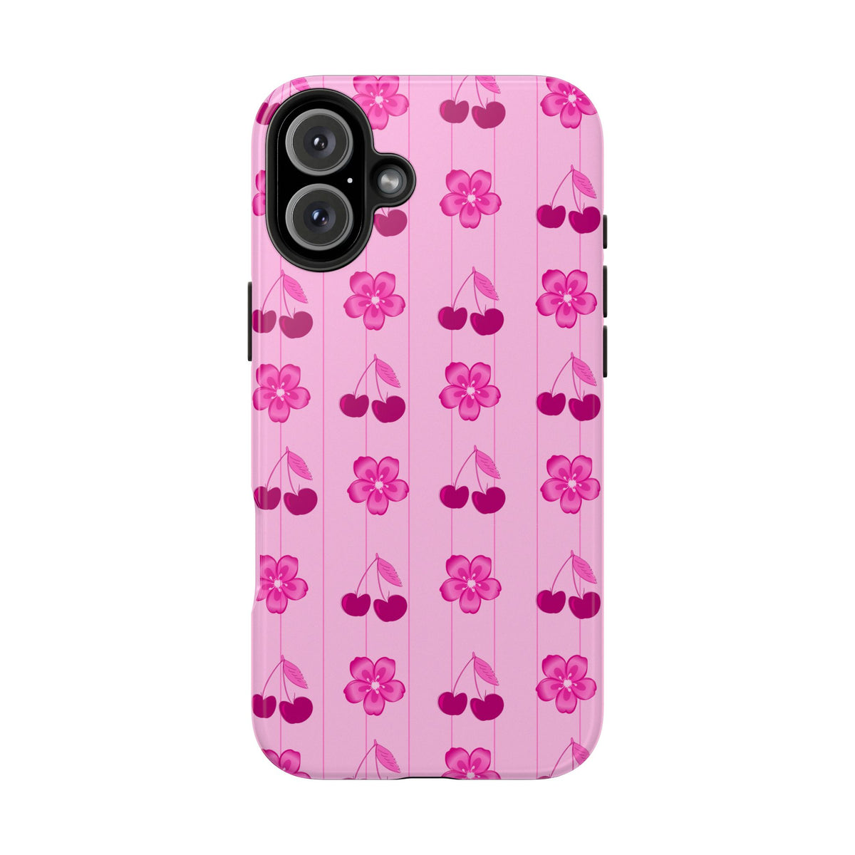 Pink Floral Cherry Tough iPhone Case