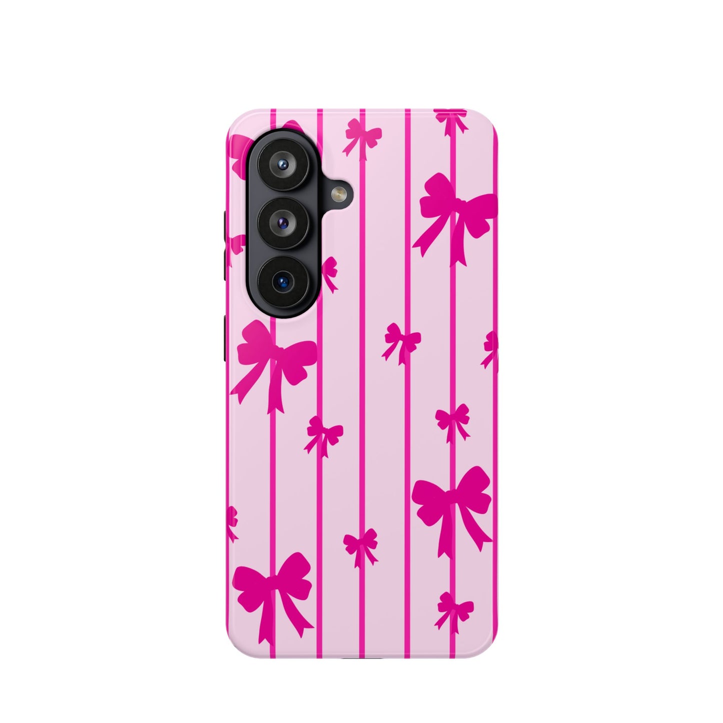 Pink Bow Samsung Case - Impact-Resistant Phone Cover