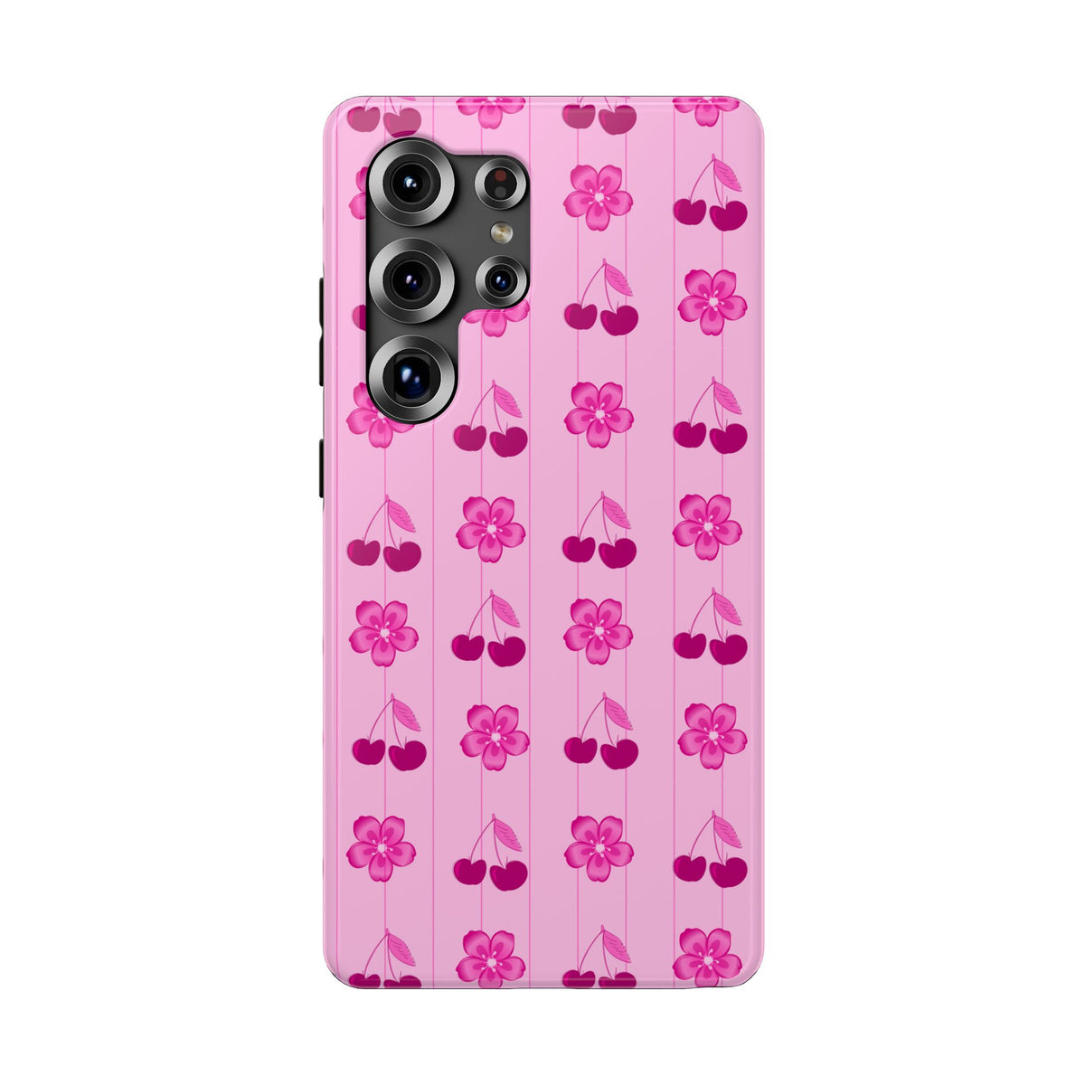 Pink Floral Cherry Tough Samsung Case