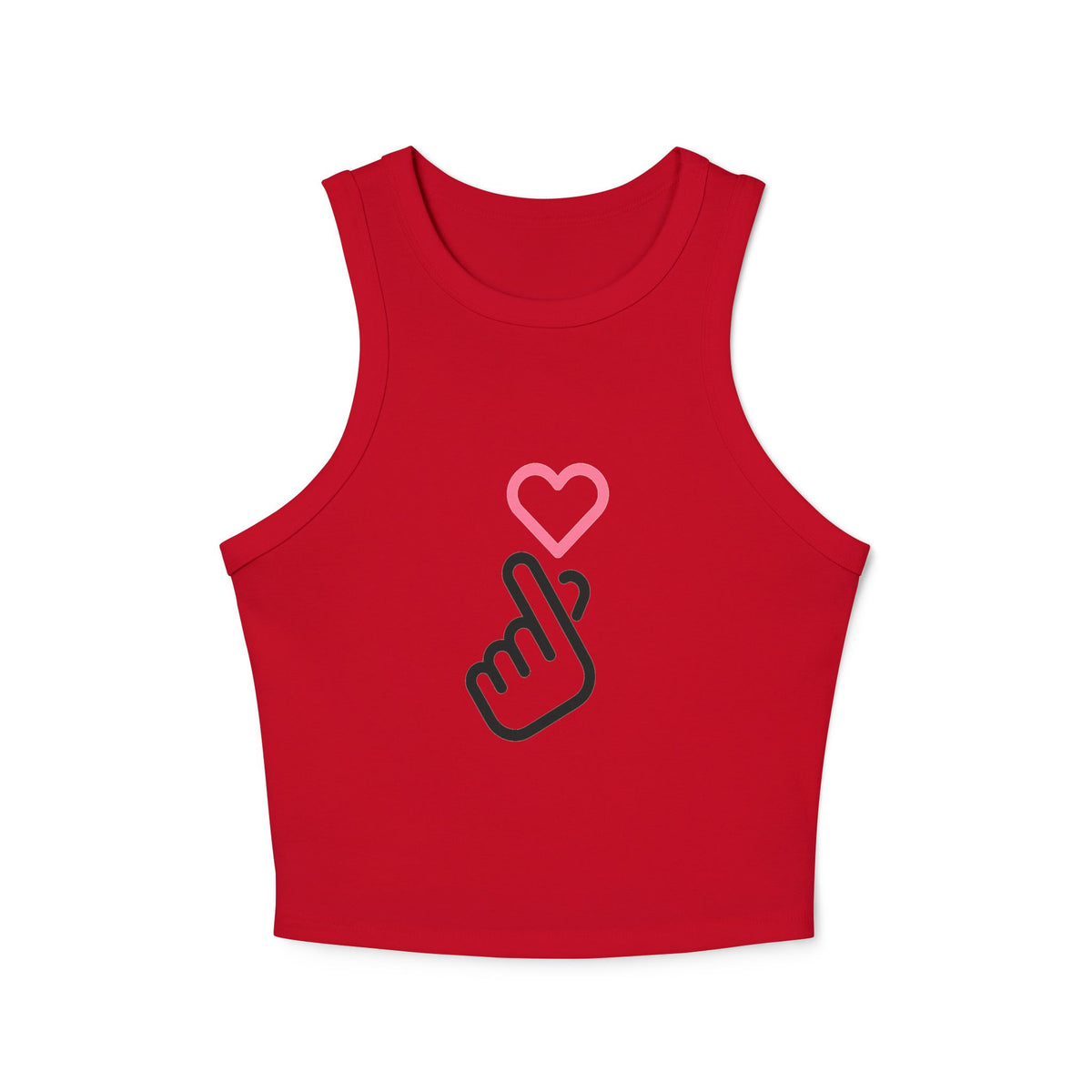 Tank Top - Finger Heart K-pop - Cute & Minimal Design