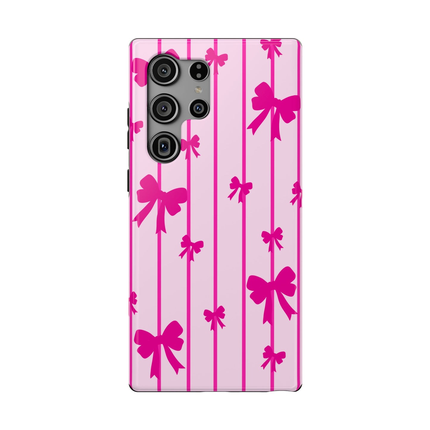 Pink Bow Samsung Case - Impact-Resistant Phone Cover