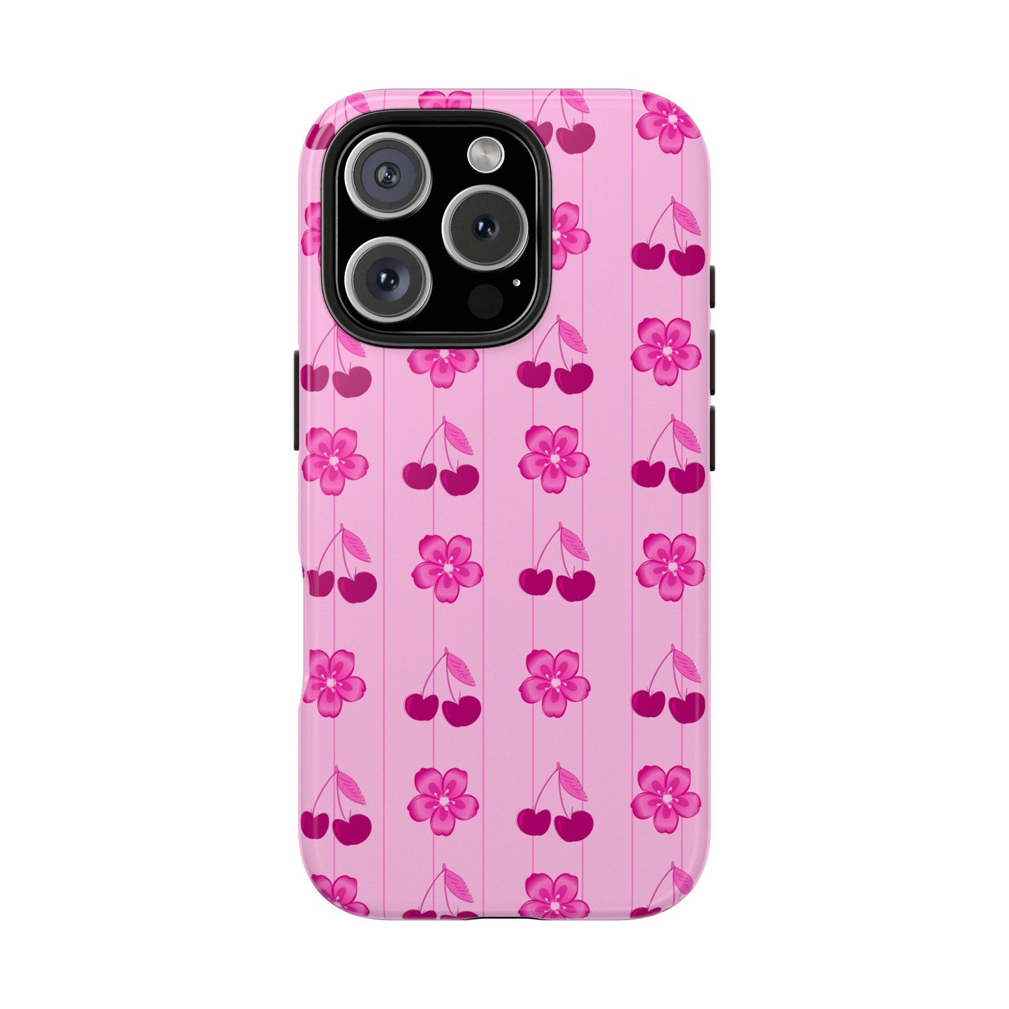 Pink Floral Cherry Tough iPhone Case