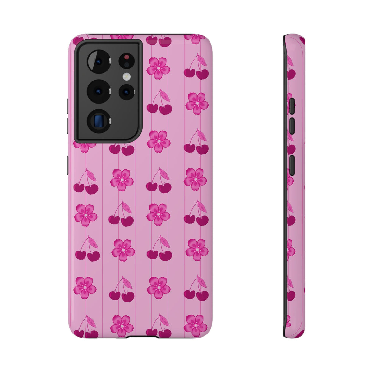 Pink Floral Cherry Tough Samsung Case