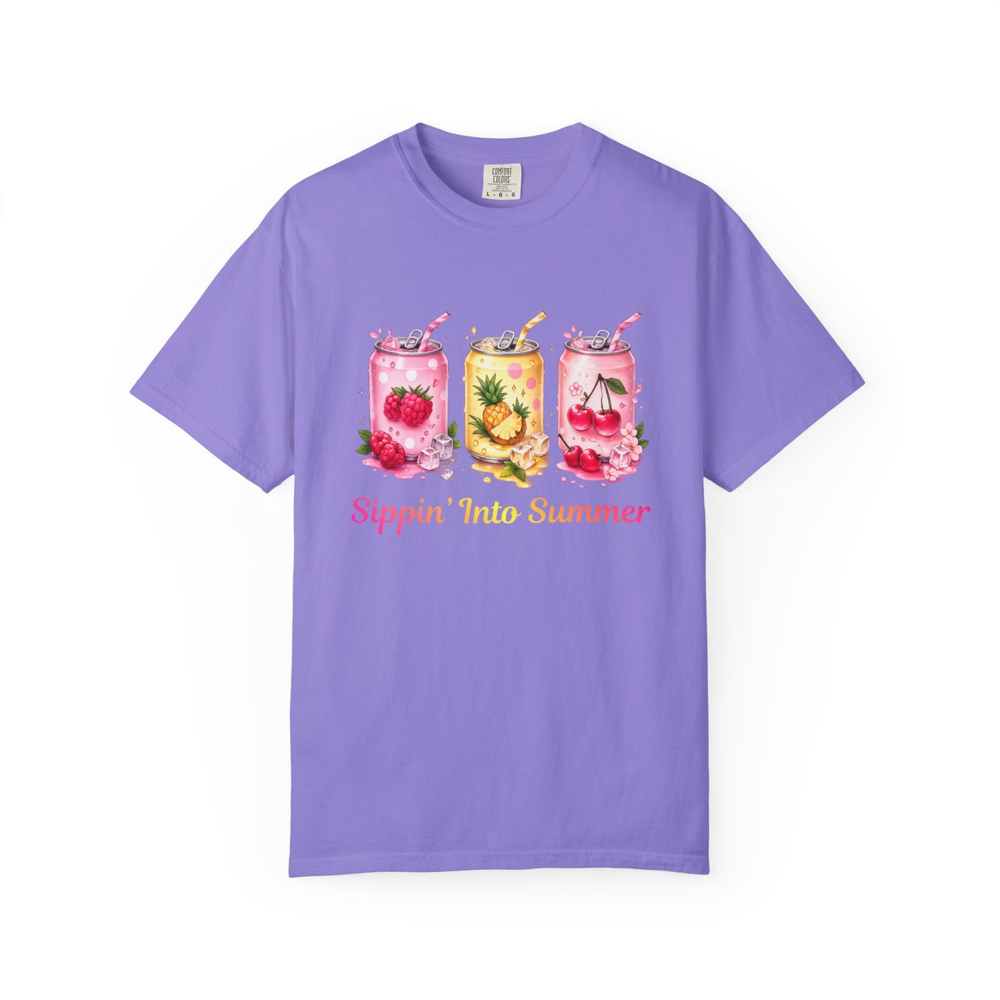 Sippin' Into Summer Fruit Soda Graphic T-Shirt