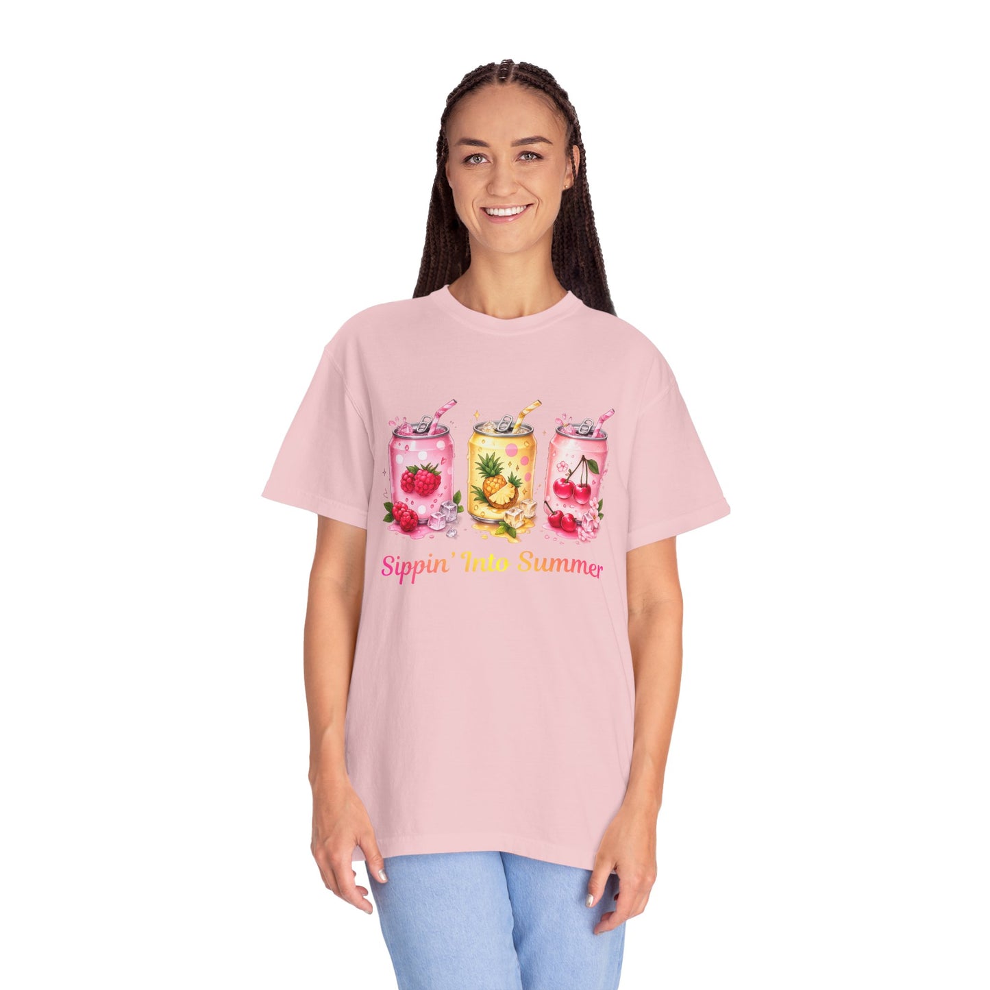 Sippin' Into Summer Fruit Soda Graphic T-Shirt