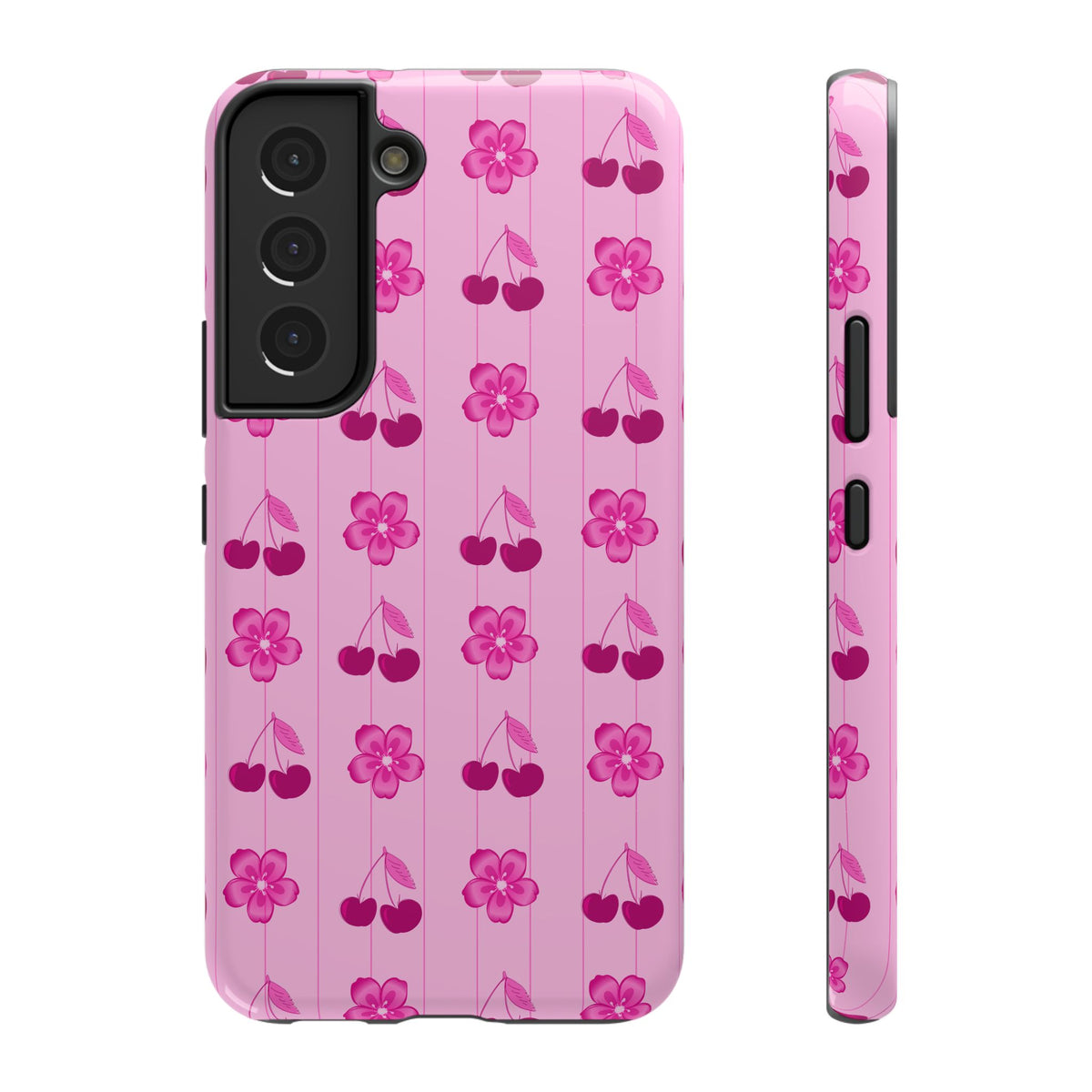 Pink Floral Cherry Tough Samsung Case