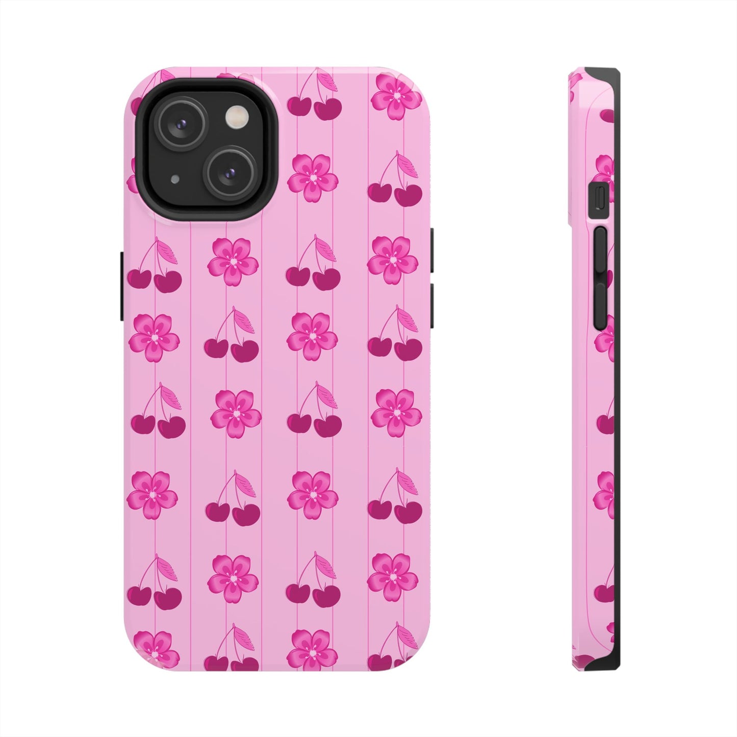Pink Floral Cherry Tough iPhone Case