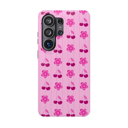 Pink Floral Cherry Tough Samsung Case