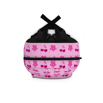 Floral Cherry Pink Backpack