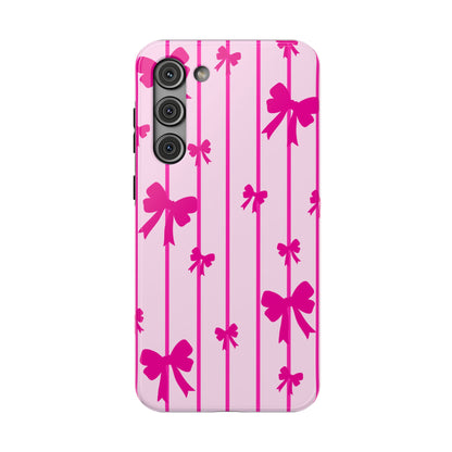 Pink Bow Samsung Case - Impact-Resistant Phone Cover