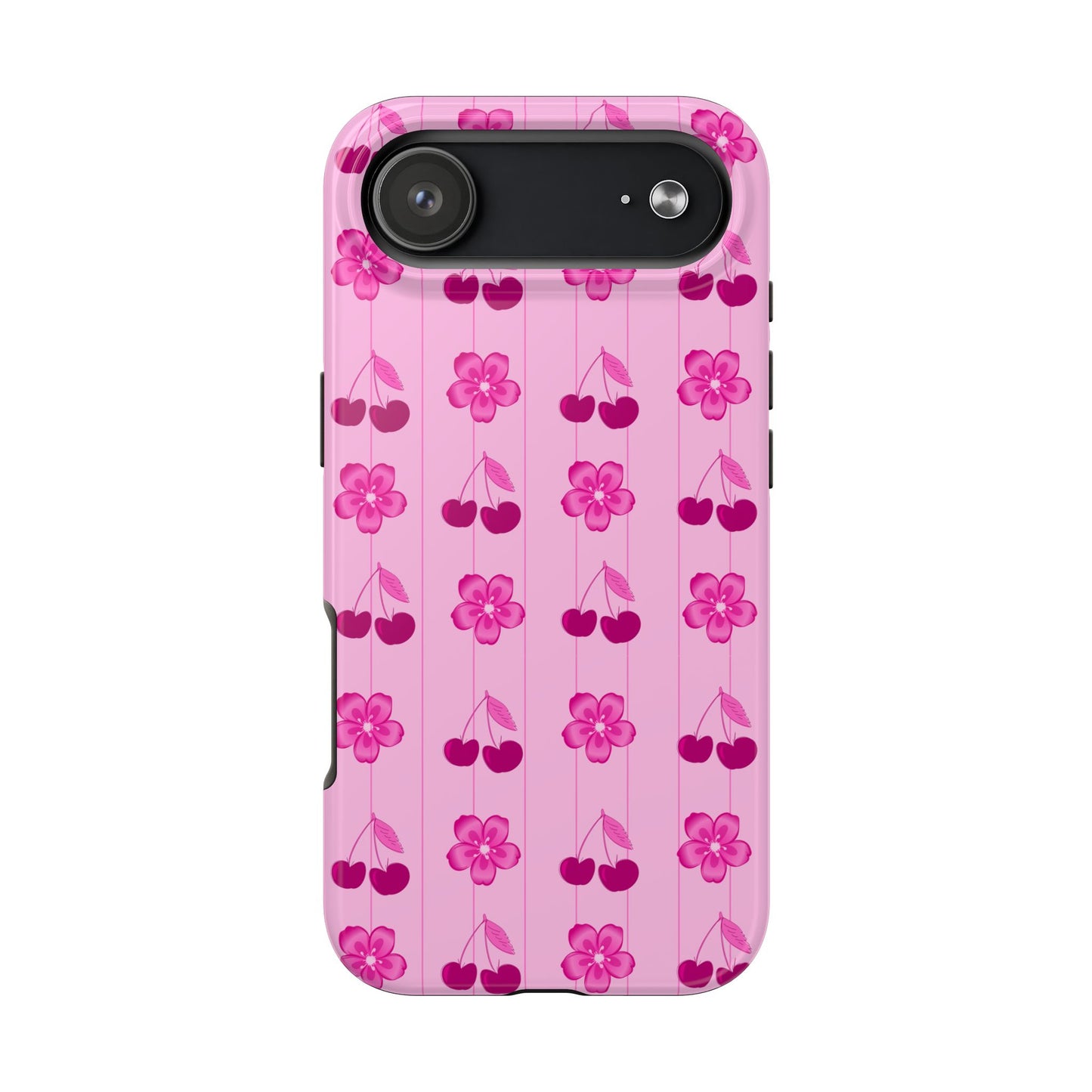Pink Floral Cherry Tough iPhone Case