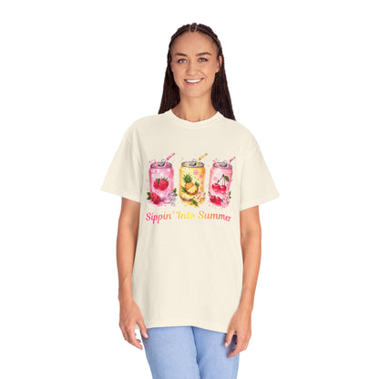 Sippin' Into Summer Fruit Soda Graphic T-Shirt