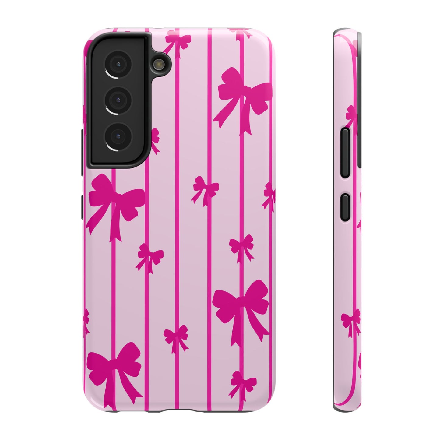 Pink Bow Samsung Case - Impact-Resistant Phone Cover