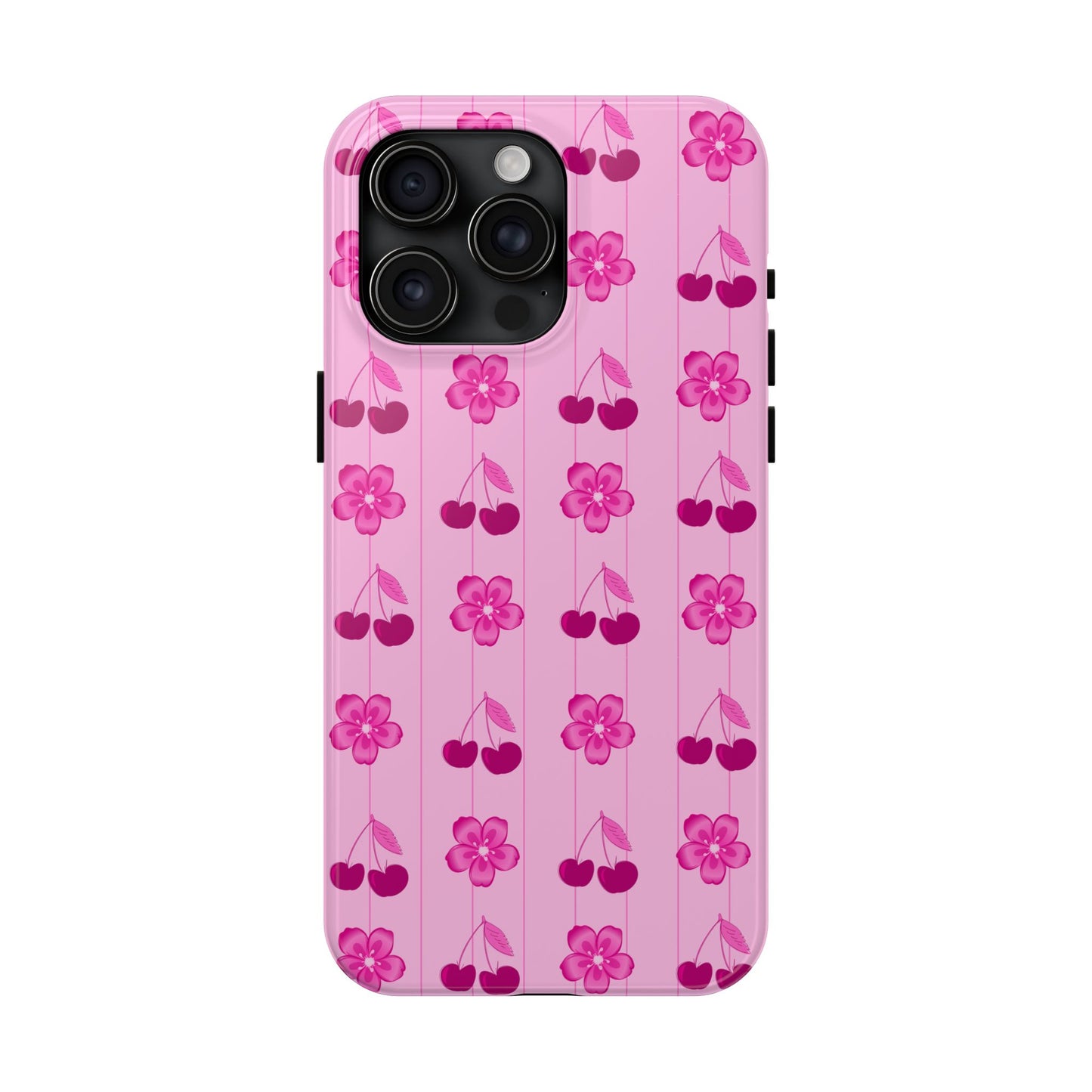 Pink Floral Cherry Tough iPhone Case