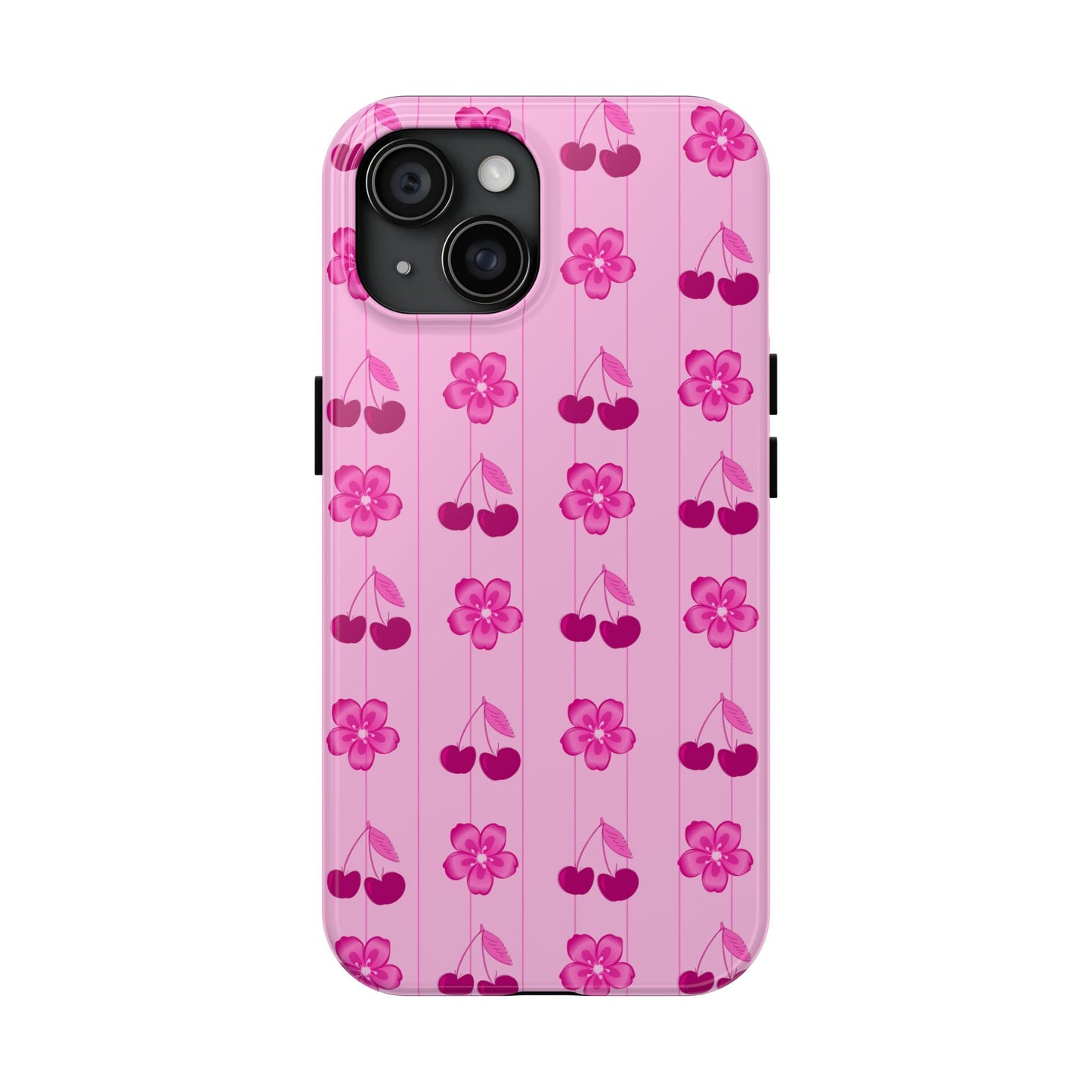 Pink Floral Cherry Tough iPhone Case