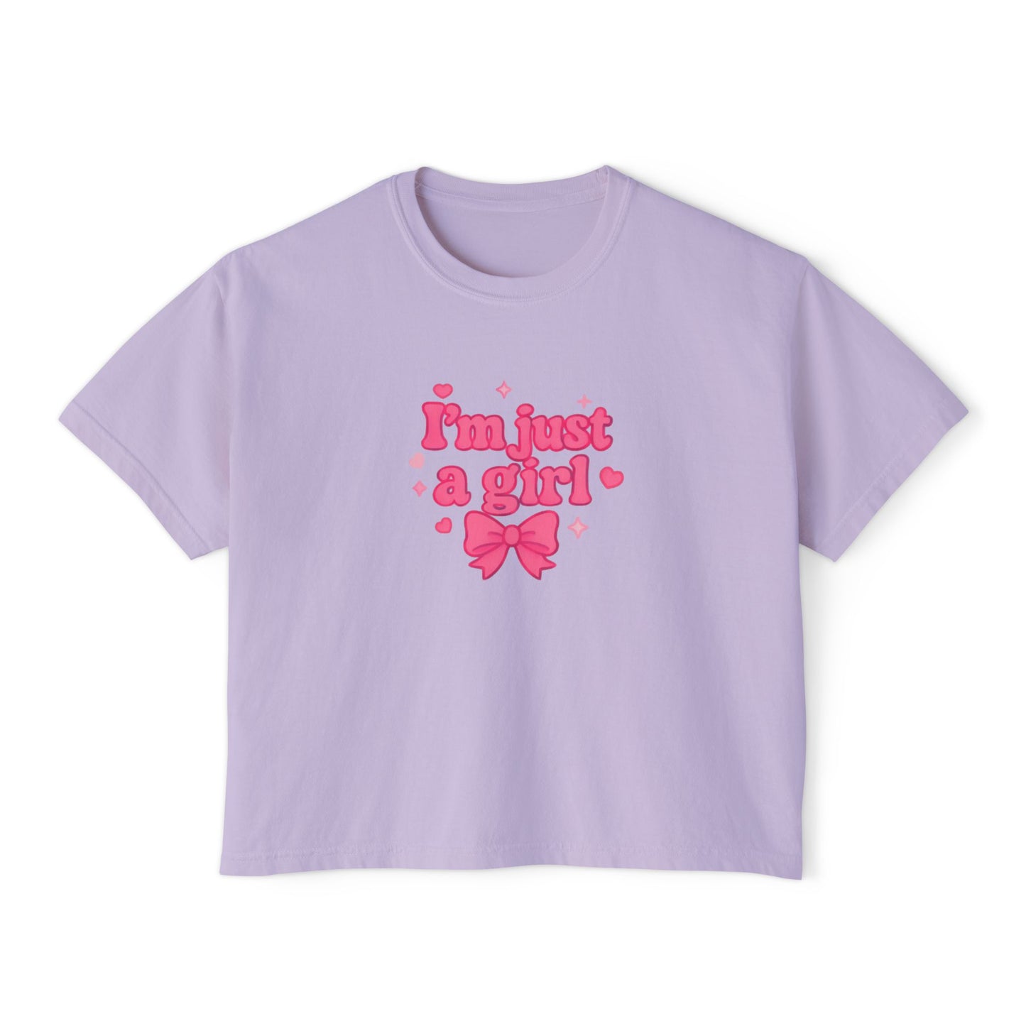 Boxy Tee - I'm Just A Girl Women's Graphic T-Shirt