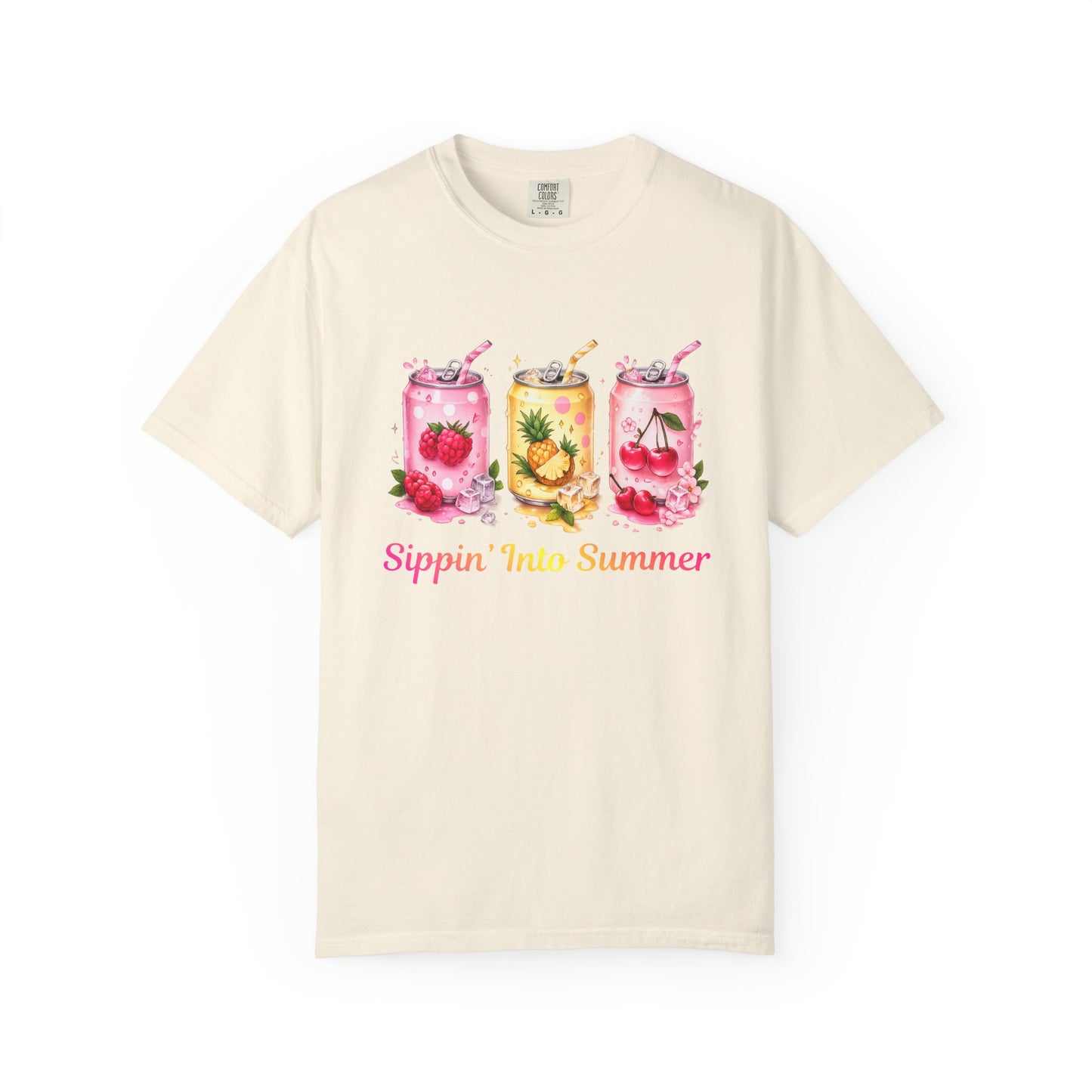 Sippin' Into Summer Fruit Soda Graphic T-Shirt