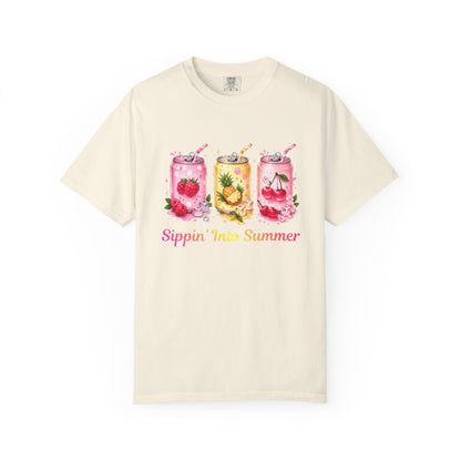 Sippin' Into Summer Fruit Soda Graphic T-Shirt