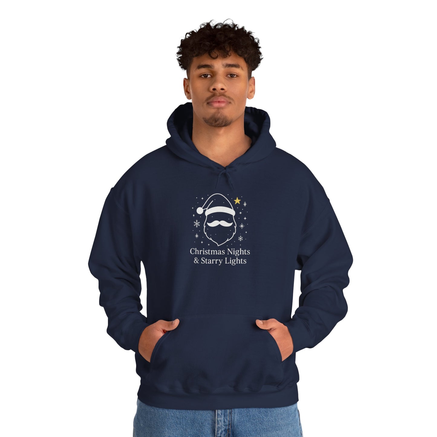 Starry Santa Hoodie Sweatshirt - Festive Holiday Christmas Clothing
