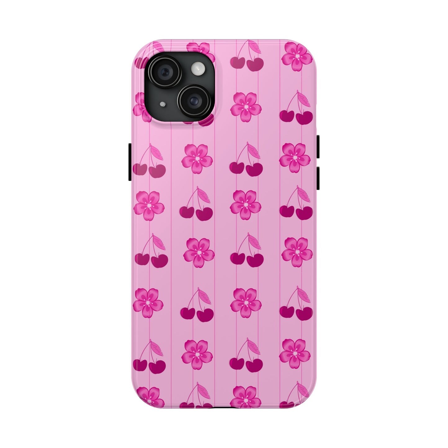 Pink Floral Cherry Tough iPhone Case