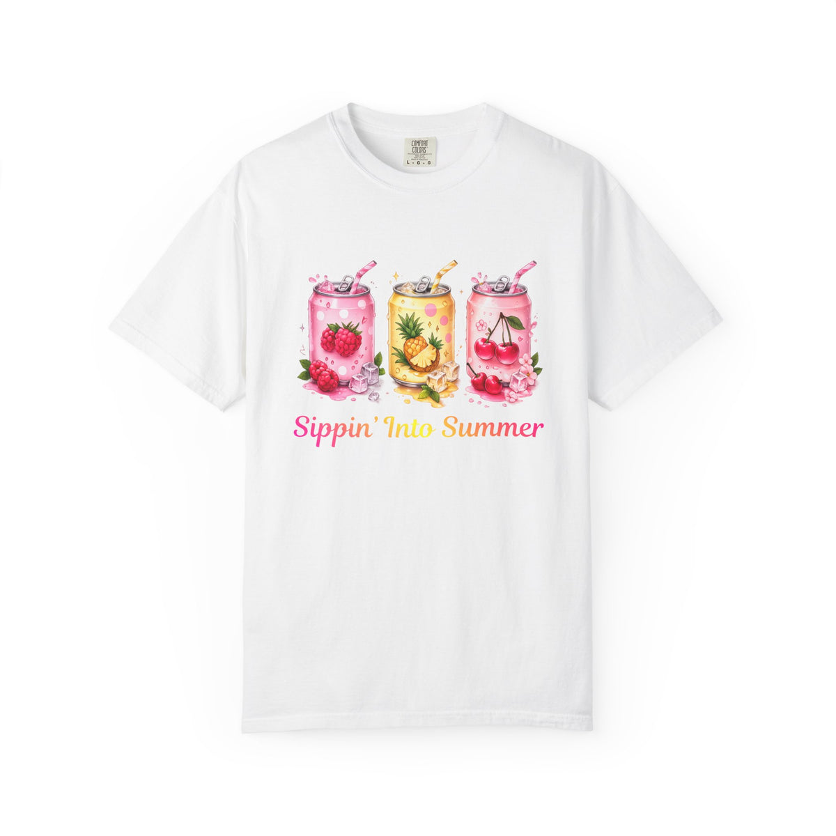 Sippin' Into Summer Fruit Soda Graphic T-Shirt