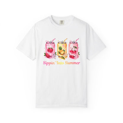 Sippin' Into Summer Fruit Soda Graphic T-Shirt