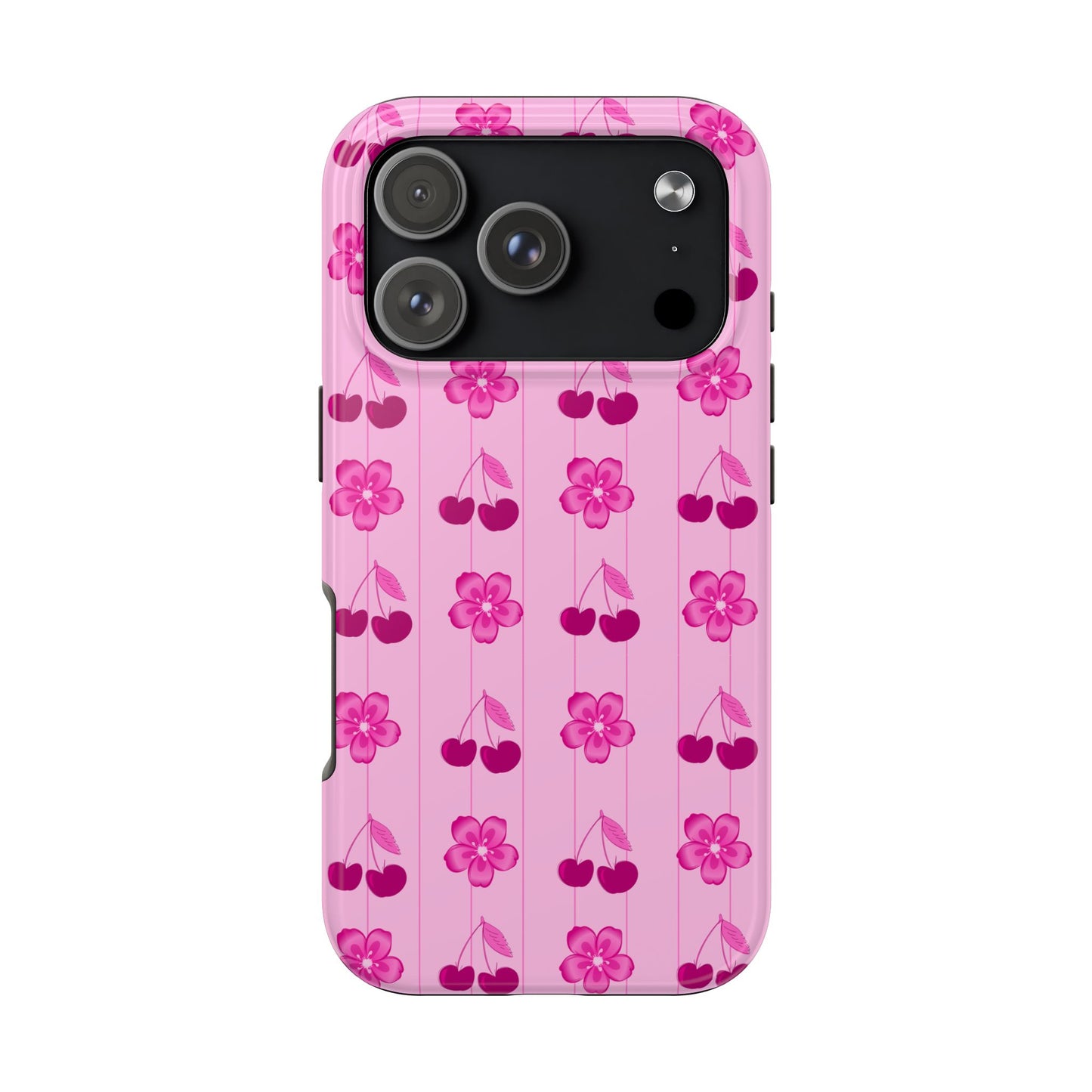 Pink Floral Cherry Tough iPhone Case