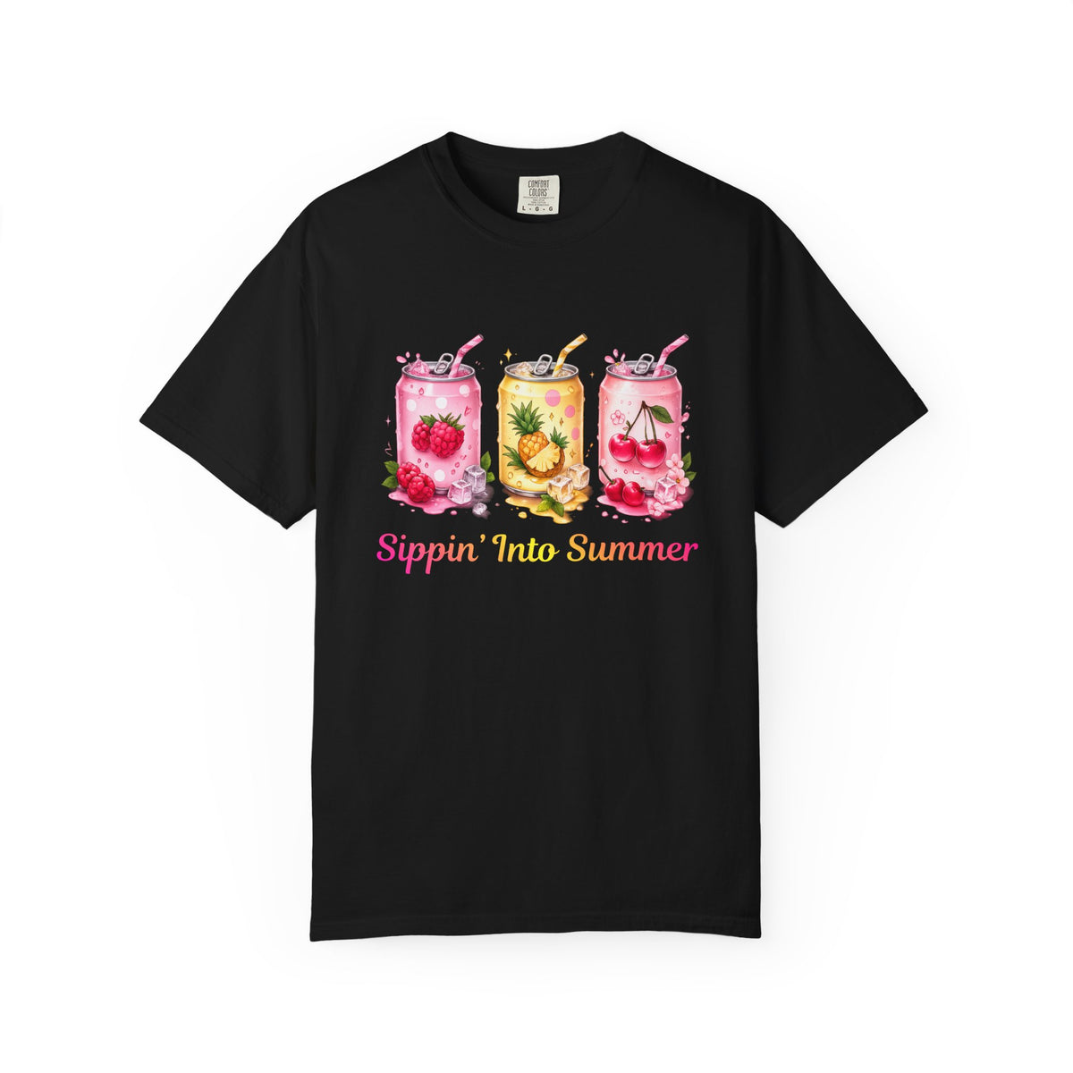 Sippin' Into Summer Fruit Soda Graphic T-Shirt
