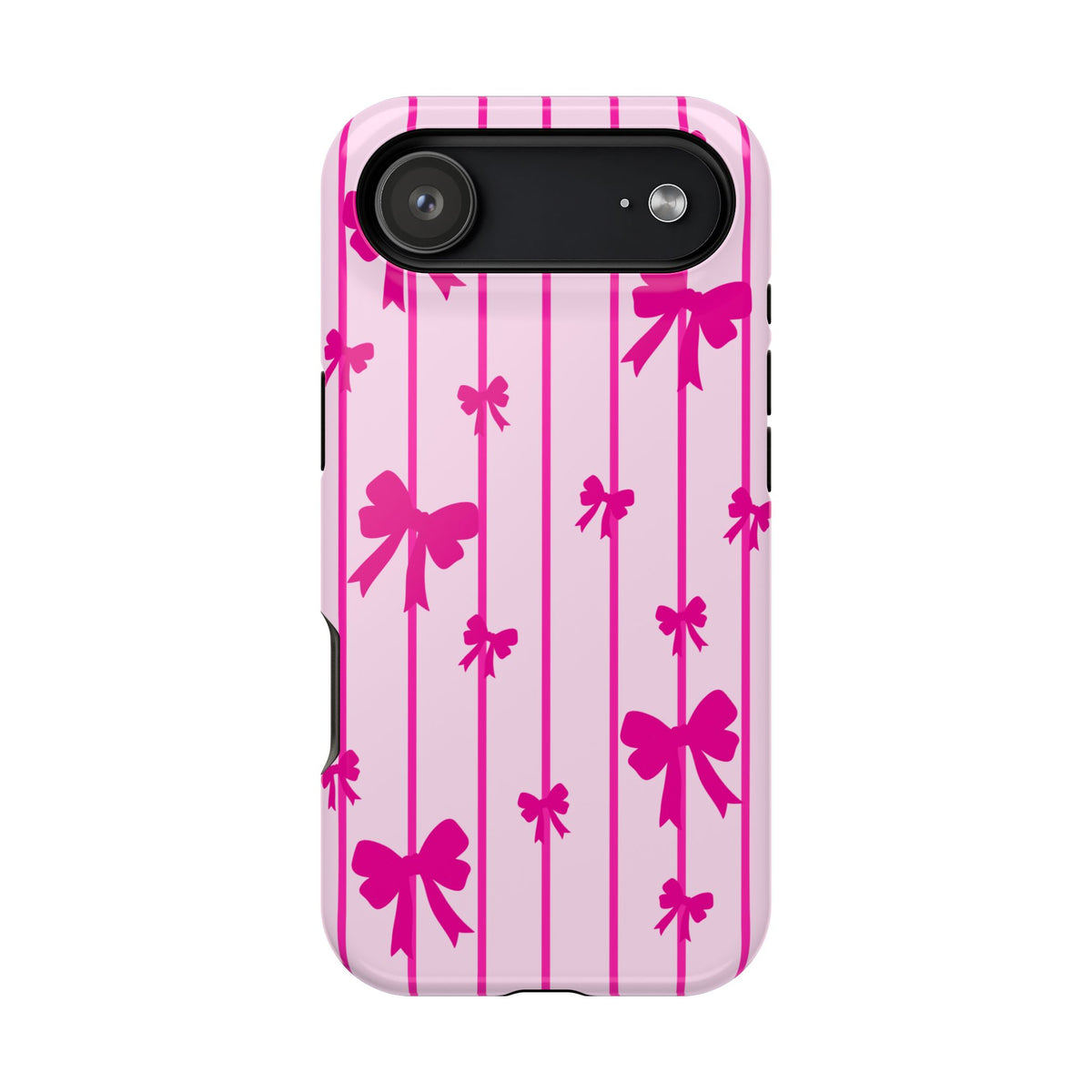 Pink Bow iPhone Case — Impact-Resistant Protective Phone Cover
