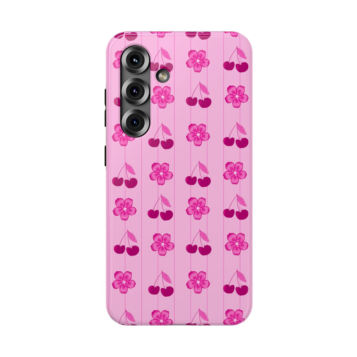 Pink Floral Cherry Tough Samsung Case