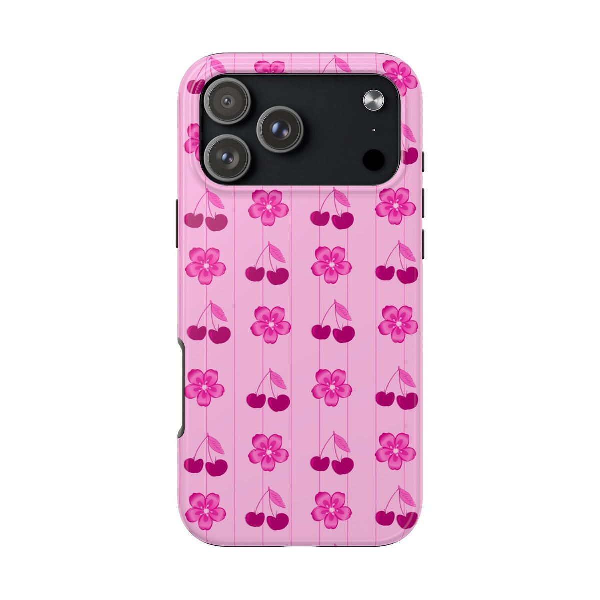 Pink Floral Cherry Tough iPhone Case