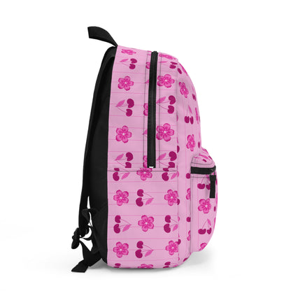 Floral Cherry Pink Backpack