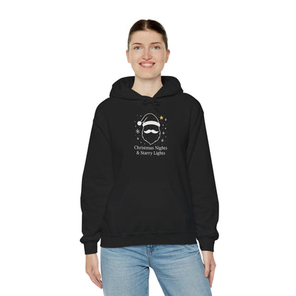 Starry Santa Hoodie Sweatshirt - Festive Holiday Christmas Clothing